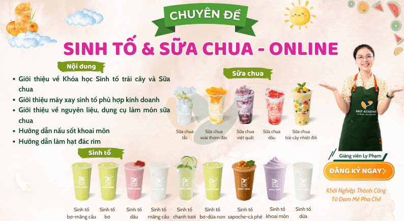 Khóa Học Sinh tố – Sữa Chua [Update 2026]
