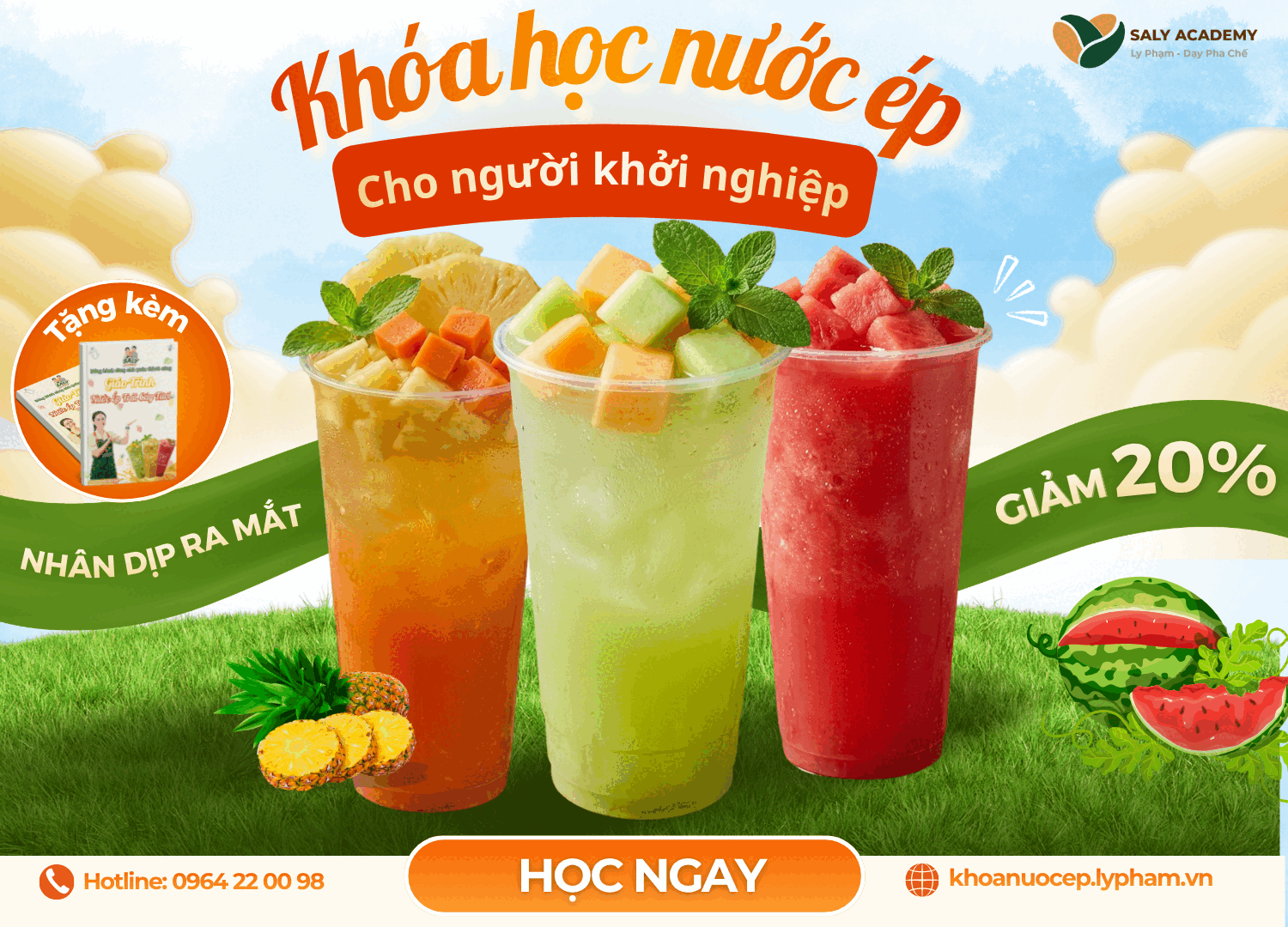 Khóa học Nước ép trái cây 2026 [Cập nhật xu hướng đồ uống mùa hè]