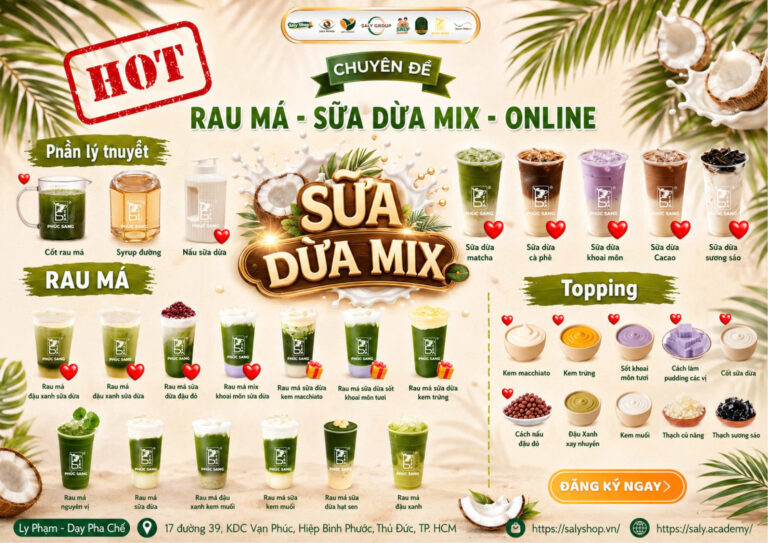 Khóa Rau má Mix và Sữa Dừa – Ly Phạm | SaLy Academy [Update 2026]