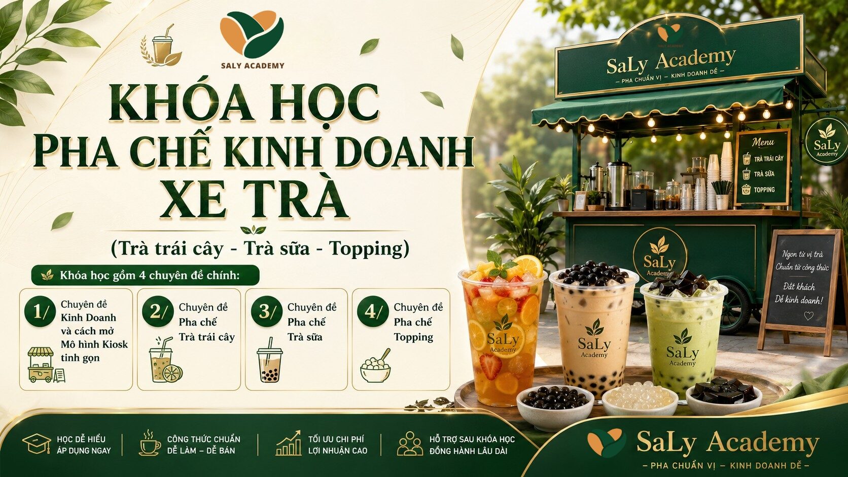 Khóa học Pha chế Kinh doanh xe Trà