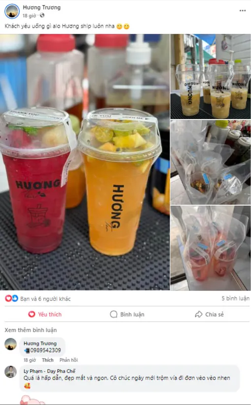 Học viên khóa trà trái cây mở quán bán trà