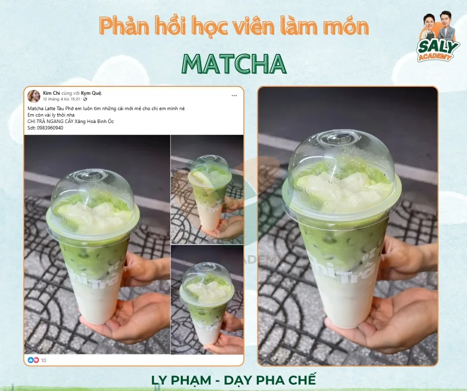 Phản hồi học viên làm món matcha