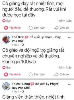 Phản hồi của học viên về giảng viên và đội ngũ trợ giảng